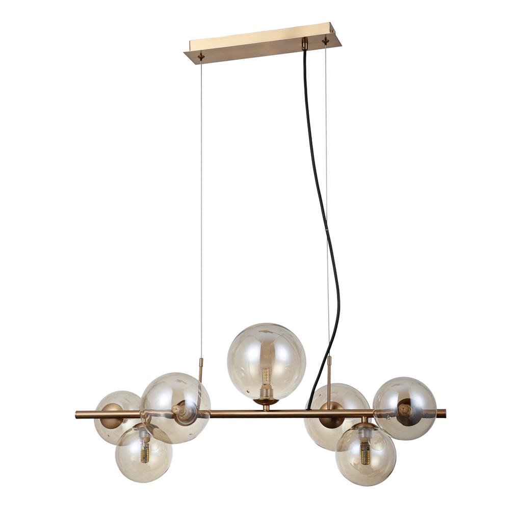 Lampa Wisząca Canello 7 G9 Mosiądz Miodowy Italux Pnd-406007-7-Hbr