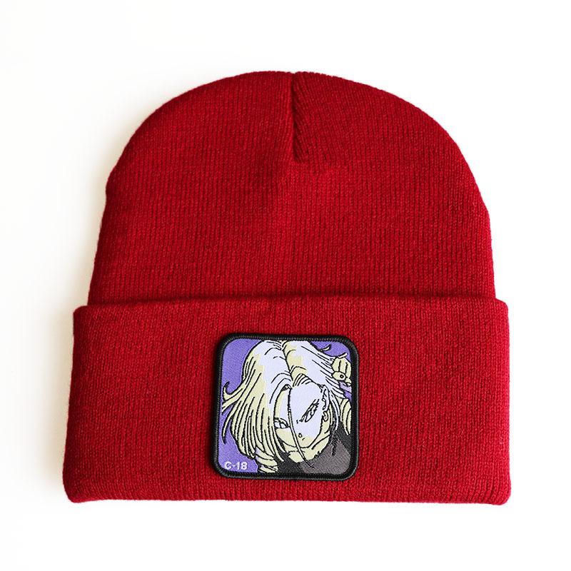 Anime Dragon Ball Character Knitted Hat, Woolen Hat, Hip-Hop Ski Pullover Hat