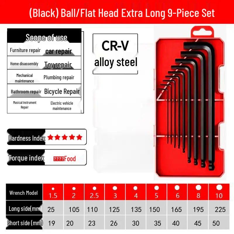 Premium S2 Sechskant-Schlüssel- und Schraubendreher-Set