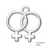 20pcs Lesbian LGBT Jewelry Making Charms Double Venus Pendants for DIY Necklace Bracelet Earring Making