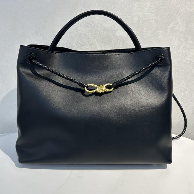 Women's Bag 2025 New Style Authentic Leather Large-capacity Tote Diagonal Commuting Bow Knot Single-shoulder Handbag