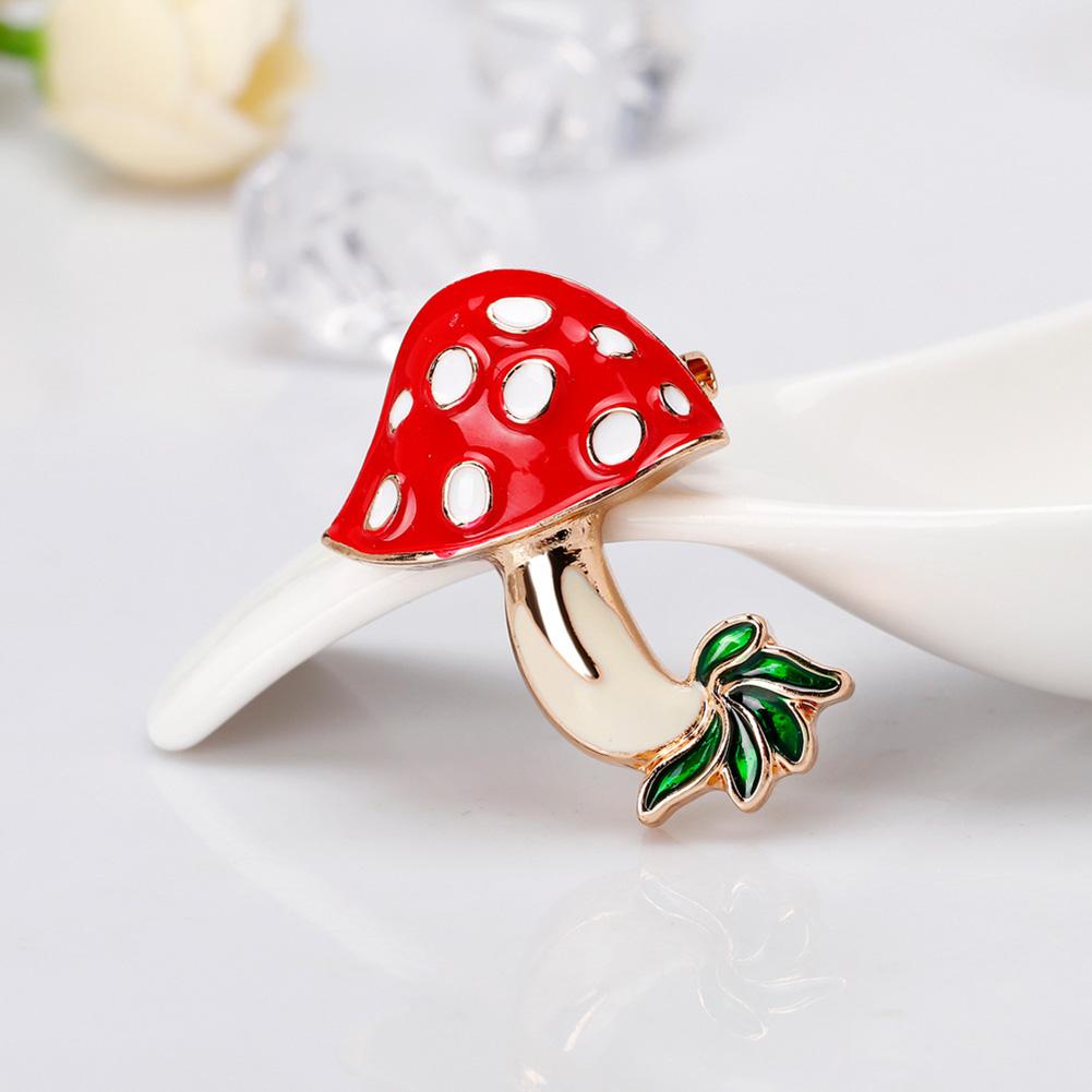 Fashion Cartoon Alloy Mushroom Brooch Chic Unique Women Broochpin