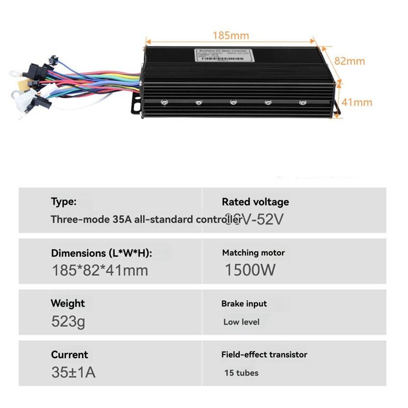 36V 48V 52V 35A 1500W Brushless Motor Controller +GD01 LCD Kit For Electric Mountain Bike Scooter Modification