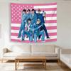 Kpop Boygroup Amerikanische Flagge Wandteppich Wandbehang für Schlafzimmer Wohnheim Hintergrund Konzert Fans Geschenk