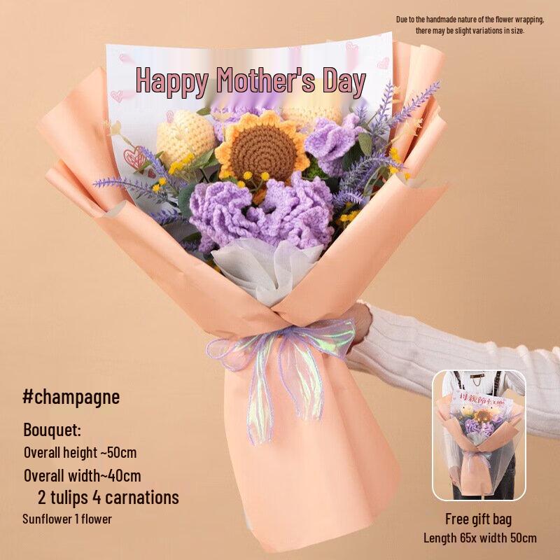 Mother s Day Knitted Carnation Ornament