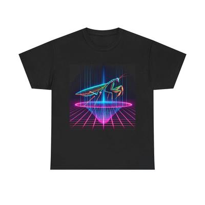 Unisex Adult T Shirt Psychedelic Mantis Laser Grid