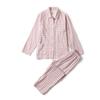 Set Pigiama in Cotone Stile Giapponese: Manica Lunga per Uomo e Donna, Pantaloni in Garza a Doppio Strato, Ideali per Coppie in Autunno.