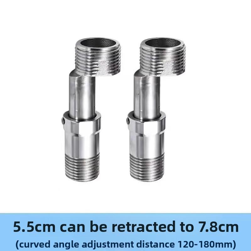 360 Degree Adjustable Faucet Angled Curved Foot Eccentric Screw Corner Tap Adapter Kitchen Faucet Accessories