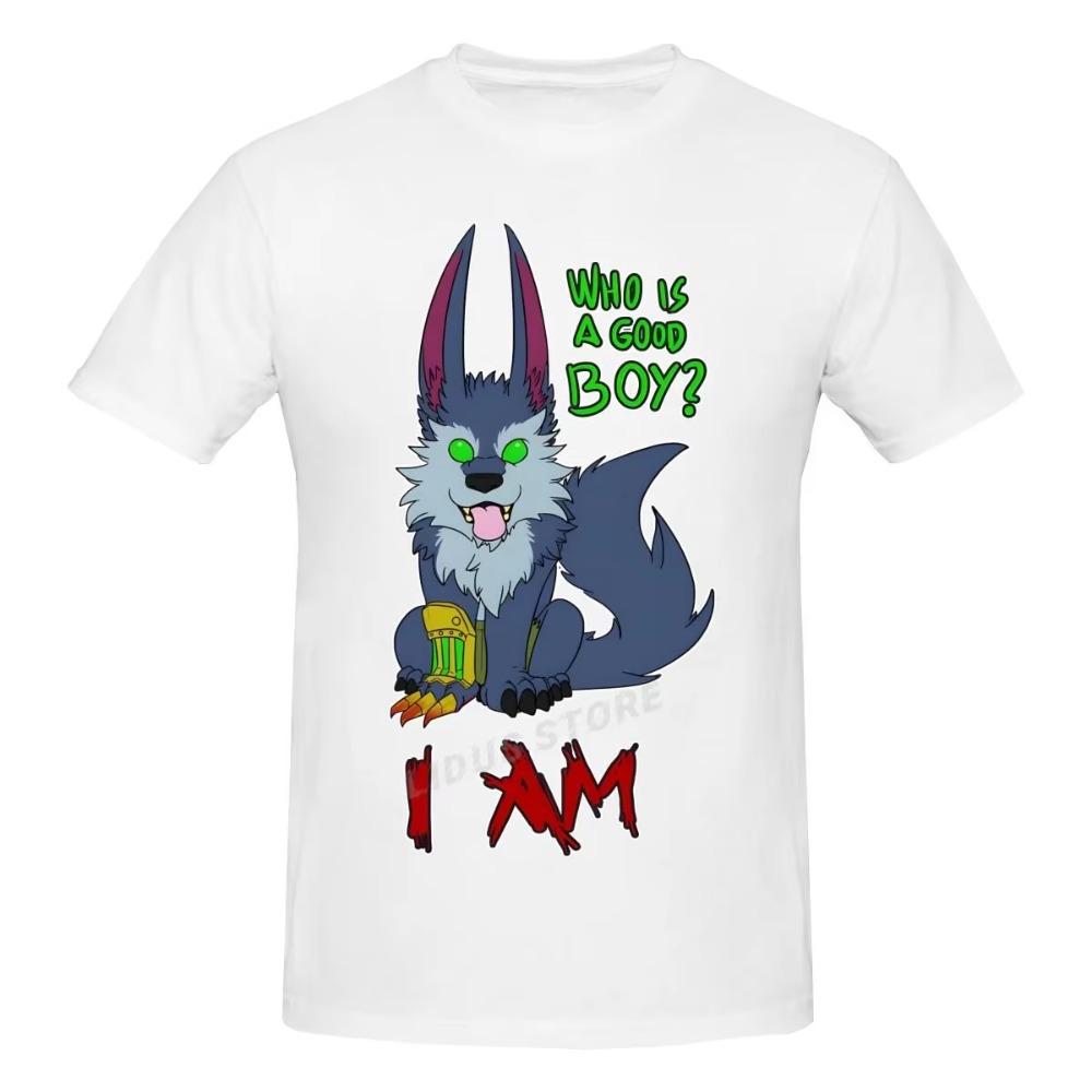 Chibi Warwick Black T Shirt League Of Legends Homme T-Shirt Tees Pure Short Sleeve