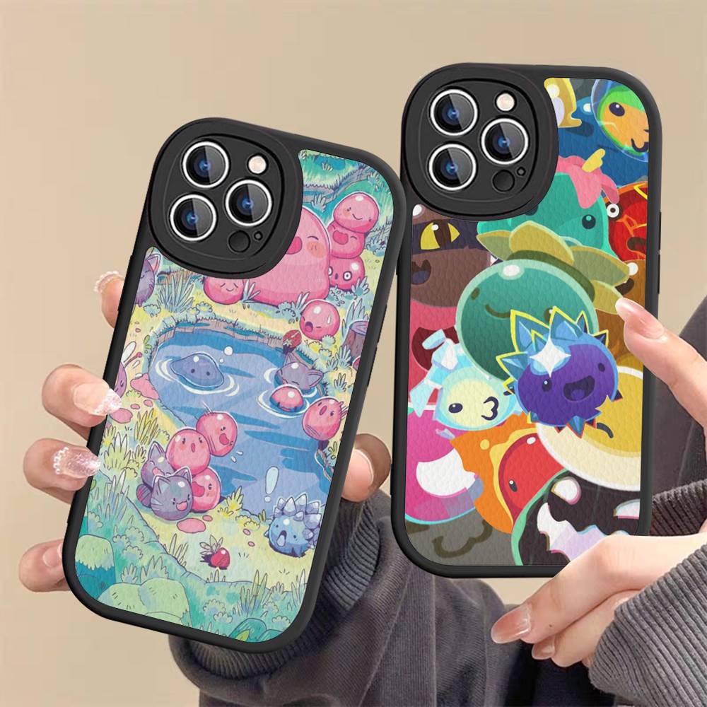popular Game S-Slime R-Rancher Phone Case for iPhone 16 15 14 13 Pro Max 11 12 Plus Leather Silicone Cover
