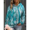 Womens Oversized Hooded Sweatshirt With 3D Print Soft Cotton Blend Long Sleeve Pullover Casual Wear
