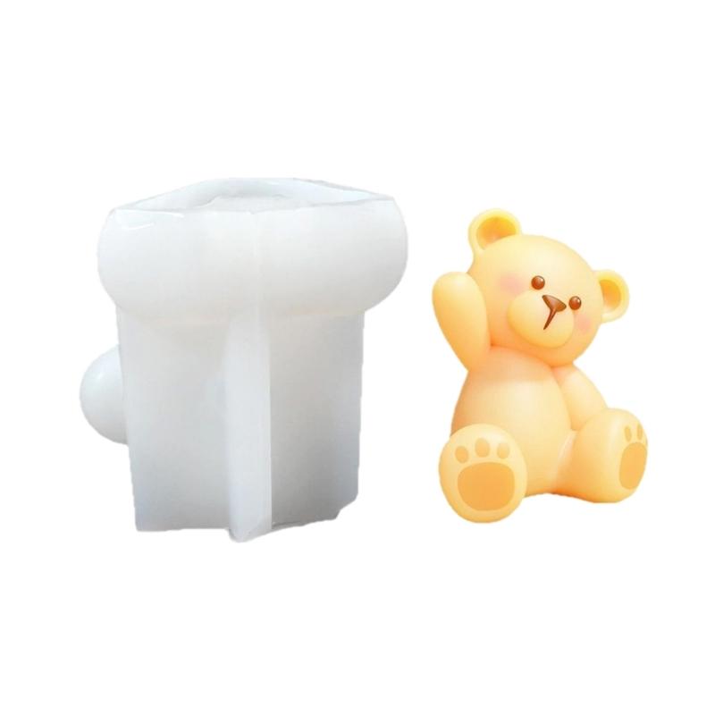 Nonstick Silicone Bear Mold for Crafting 3D Aromatherapies Candle Home Decoration Mould Unique Gift Making Mold