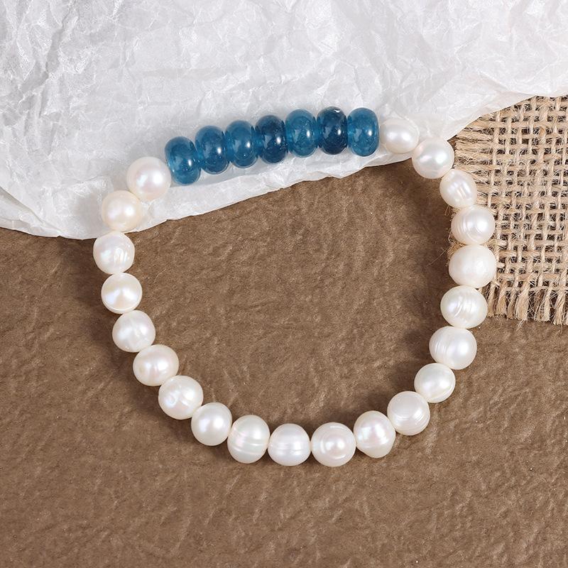 Old Clam Thread Bracelet Agate Natural Pearl Bracelet White Simple Atmosphere