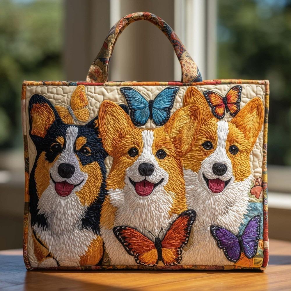 Vintage gesteppte Damentasche 3D-Druckmuster Leichte Canvas-Umhängetasche Große Kapazität Baumwoll-Reisehandtasche