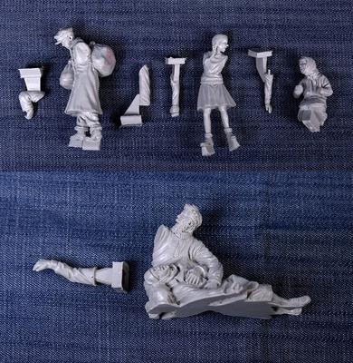 Yen Model 1/35 European Front Refugee Resin Kit YAN35012