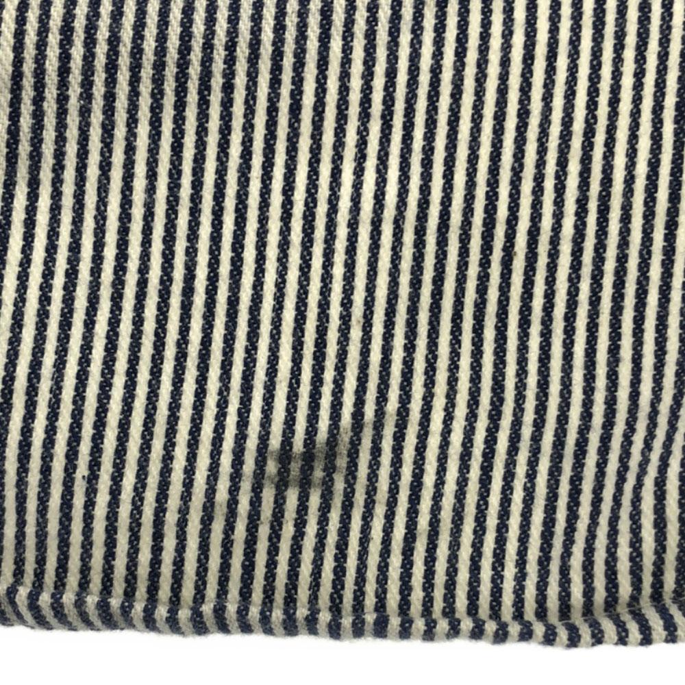 KEY 80s Made in USA Hickory stripe Long sleeve Talon Zip Work shirt Men's Used
