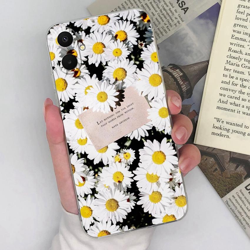 For Samsung A07 M36 F36 F56 A53 A17 A37 A54 A71 Phone Casing Beautiful Rose Patterns Fashion TPU Silicone Ultra Thin Case For Samsung Clear Back Cover