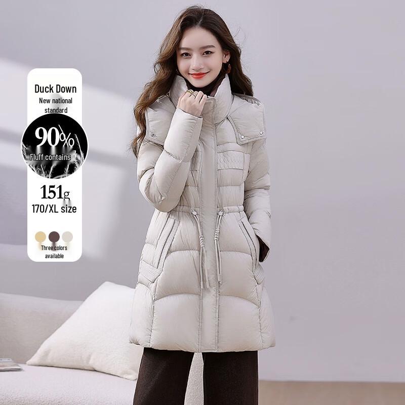 

Женский зимний пуховик Fengmao приталенного силуэта средней длины FML86159 M