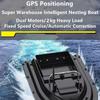 Barco de Isca RC à Prova d'Água de Alta Velocidade com Controle Remoto 2KG de Carga 500M Cruzeiro de Velocidade Fixa Luz Noturna Barco de Pesca RC GPS Barco de Isca e Alimentação de Anzol
