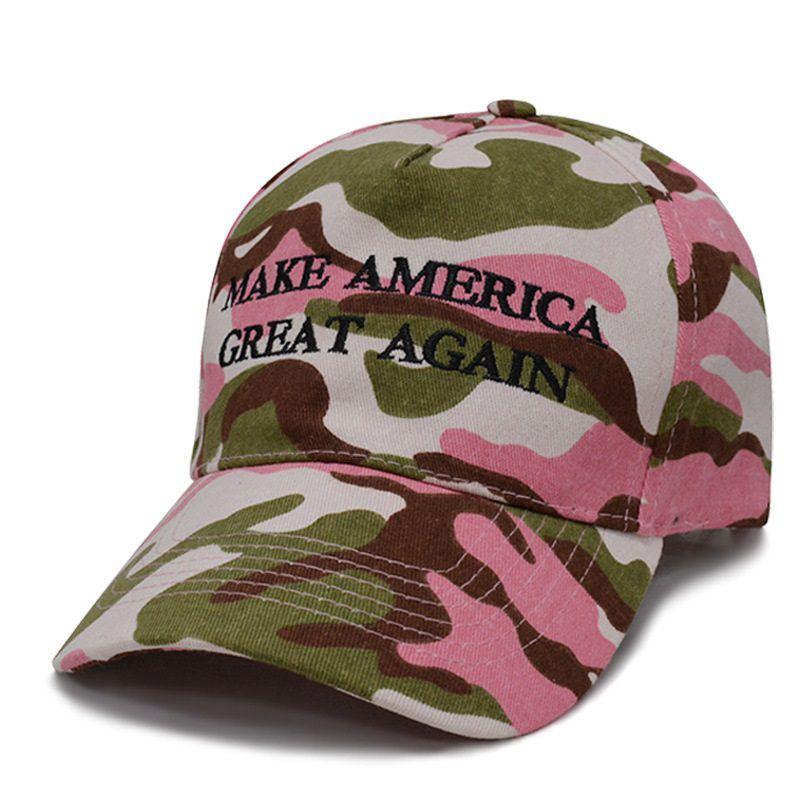 Make Great America Again Donald Trump Hat Digital Camoflage Cap Pink Jungle