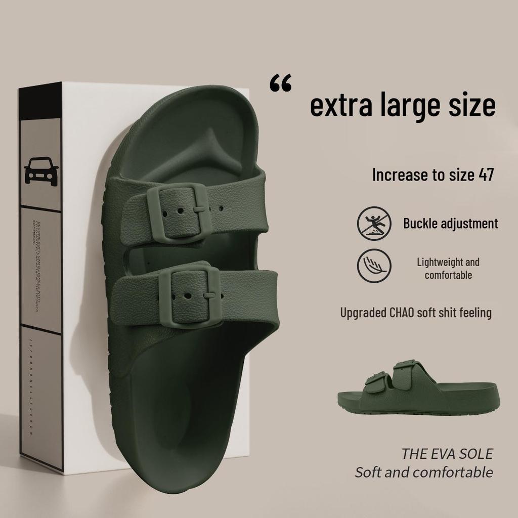 Men's Extra-Large Open-Toe Cool Slippers - Trendy Casual Sandals