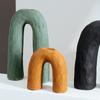 Ceramic Vase Arc Arch Shape Geometric Openwork Abstract Flower Arrangement Accessories Flower Vase Home Decor Terrarium
