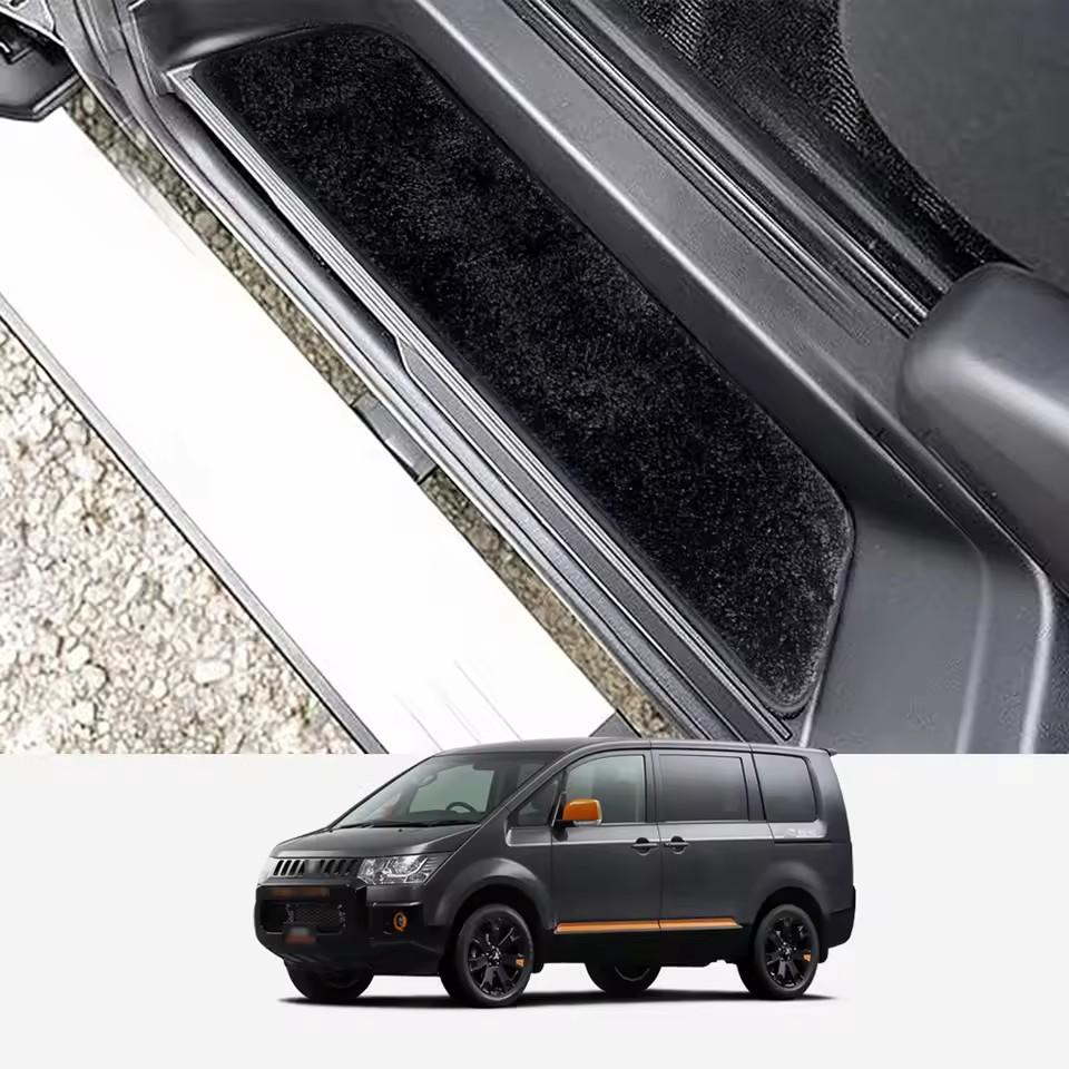 4pcs/Set for Mitsubishi DELICA D:5 D5 2019 2020 Front Rear Pad Door Sill Protect Carpet Floor Mats Car Interior Accessories
