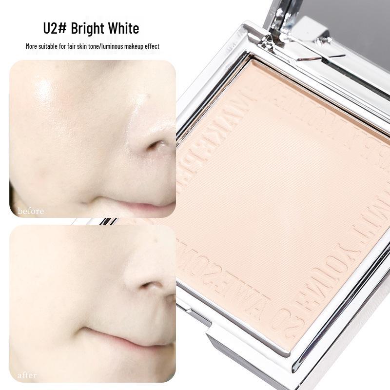 XIXI True Bright Soft Focus Powder Foundation – Portable, Clear & Lasting with Mirror & Puff