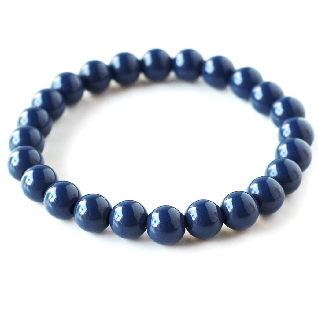 

Blue Hokutolite Bracelet 8mm Made in Taiwan Negative Ion Measured Radium Blue Hoctorite Inner Diameter 19cm [GOLD STONE] Approx.