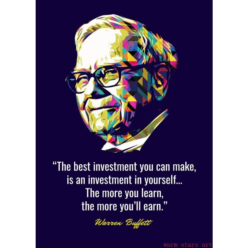 Warren Buffett Cytaty Motywacyjne Plakaty Druki Filmowe Słynne Płótno Malarskie Sztuka Ścienna Obrazy Sztuka do Salonu Dekoracja Domu