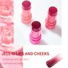 Lápiz labial en barra Jelly Blush Blush para labios y mejillas, de doble uso, de cuatro colores, Q-elastic, con contorno natural, que cambia de color y aclara, dos en uno