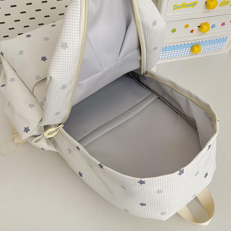 Schoolbag New Student Backpack, Gentle Style, Starry Sky Print Double Shoulder Bag, Sweet and Cute Backpack, High-appearance Casual Bag