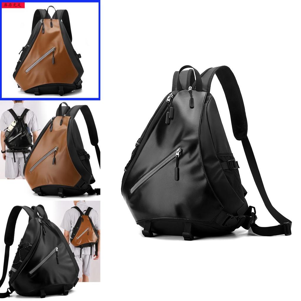 Minimalistischer Taktischer Leder-Rucksack für Herren mit Anti-Last-Entlastung für den täglichen Weg