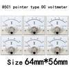 85C1 Pointer Type DC Voltmeter 5V10V15V20V30V100V150V250V300V450V500V Size 64mm * 56mm