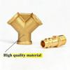Upgraded 1/4 Compressed Air Distributor 2-Way With 2 Couplings Air Hoses Quick Coupling Distributor Brass
