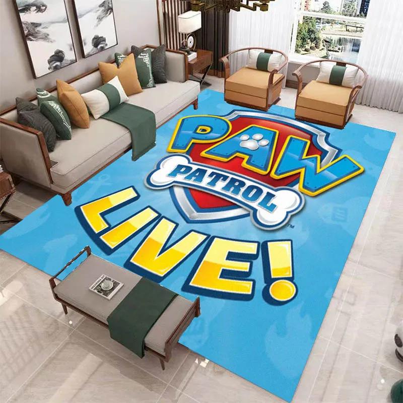 3D Cartoon PAW P-Patrol Printed Carpet Living Room Bedroom Carpet Non-slip Carpet Home Bedroom Decor Area Rug Birthday Gift