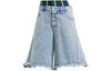 Women's Shorts Originals KSENIA SCHNAIDER Track Pants Boxer Denim Shorts Women's Light Gray Blue