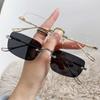 Metal Vintage Shades Rimless Ocean Lenses Sun Glasses Retro Eyewear  for Women & Men