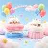 1 Pcs Kawaii Cake Cat Clicker Fidget Keychain Cute Pet Stress Relief Pendant Mini Decompression Toy Gift