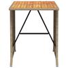3 Piece Bistro Set with Beige Cushions Poly Rattan