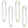 4Pcs Pearls Beaded Waistband Adjuster Pin Jeans Waist Fasteners Clip For Pants Trousers Shirt Clothing Decoration