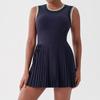 Womens Athletic Tennis Dress With Built-in Shorts Breathable Yoga Skirt Golf Running Fitness