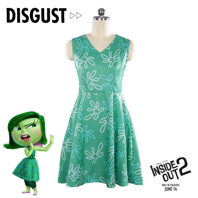 Inside Out 2: Disgust Cosplay Costume - Happy Emotion Joy for Halloween & Stage Performances
