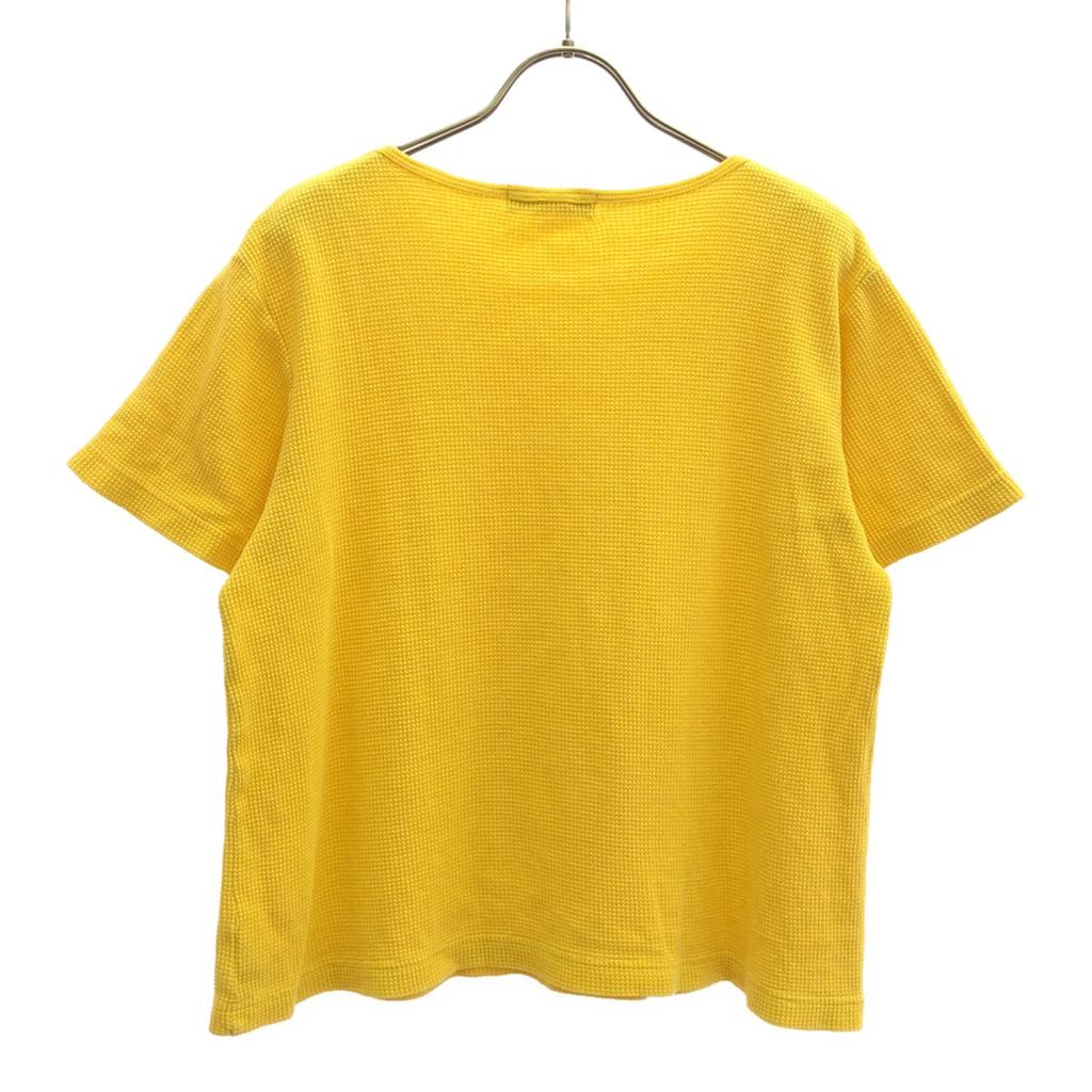 EDDIE BAUER Short Sleeve Waffle T-shirt Yellow Cut and Sewn Outdoor Women Used