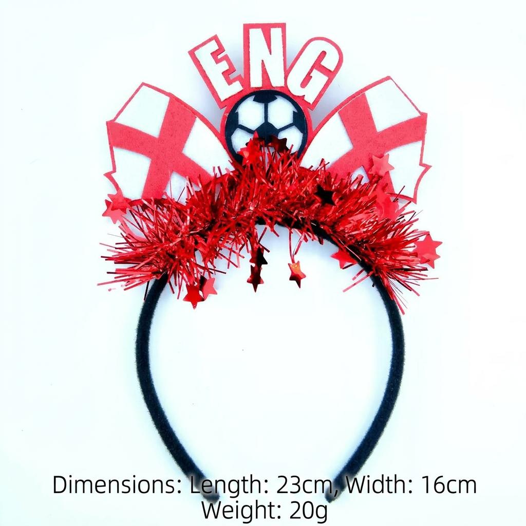 2026 Football Event National Team Flag Headband, Soccer Fan Cheering Hair Hoop Headwear For Cheerleading Fan Hair Hoop