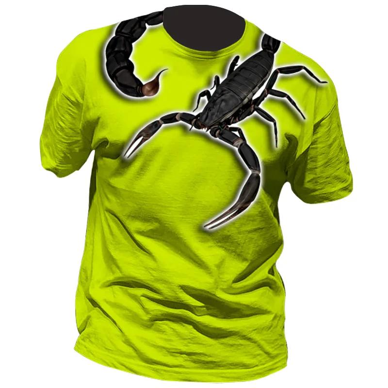 Neues Klassisches Herren Kinder Tier Skorpion 3D Druck T-Shirt Hip Hop Kurzarm Unisex Street Rundhals Kleid Sommer Dünnes Oberteil