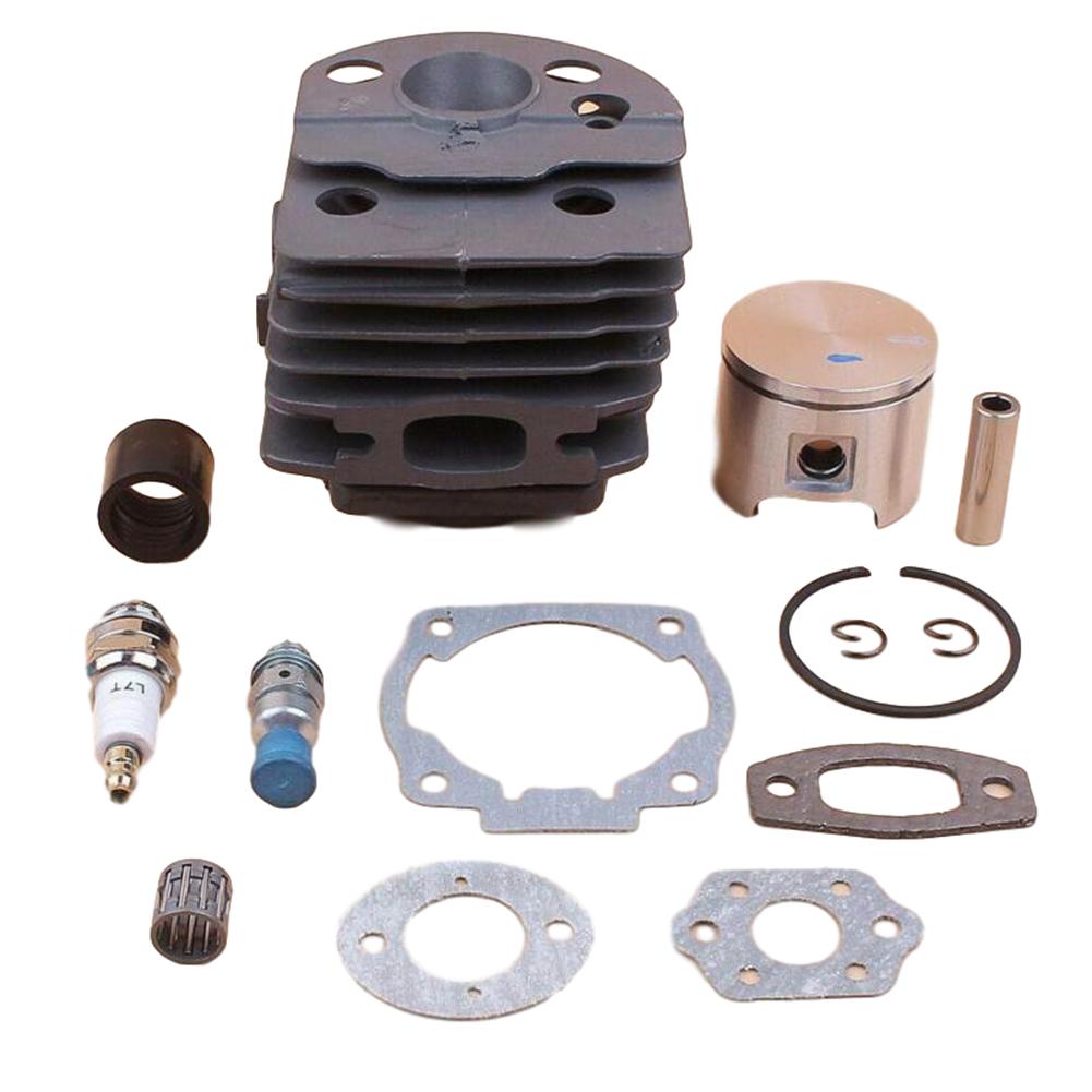 Cylinder and Piston Kit for 50 51 55 For Rancher Chainsaws 46mm Diameter Includes Decompression Valve and Gaskets