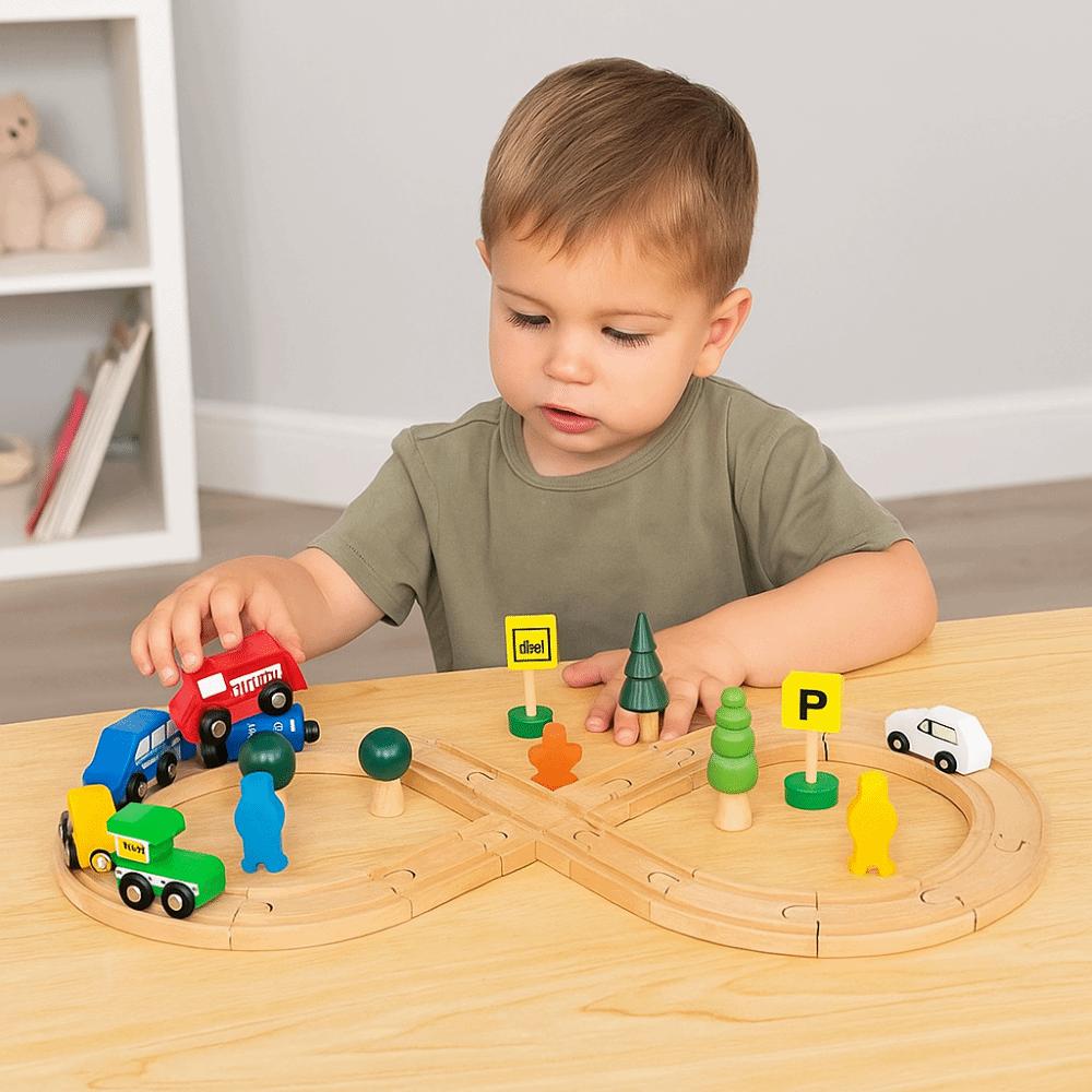 8-shaped Thinking Training Track Train Toy DIY Assembly Track Accessories Toy Kindergarten