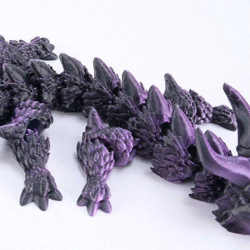 New 3D Printing Figurines Magic Dragon Movable Joint Fidget Toy Rotatable Articulated Dragon Ornament Decompression Gift Kid