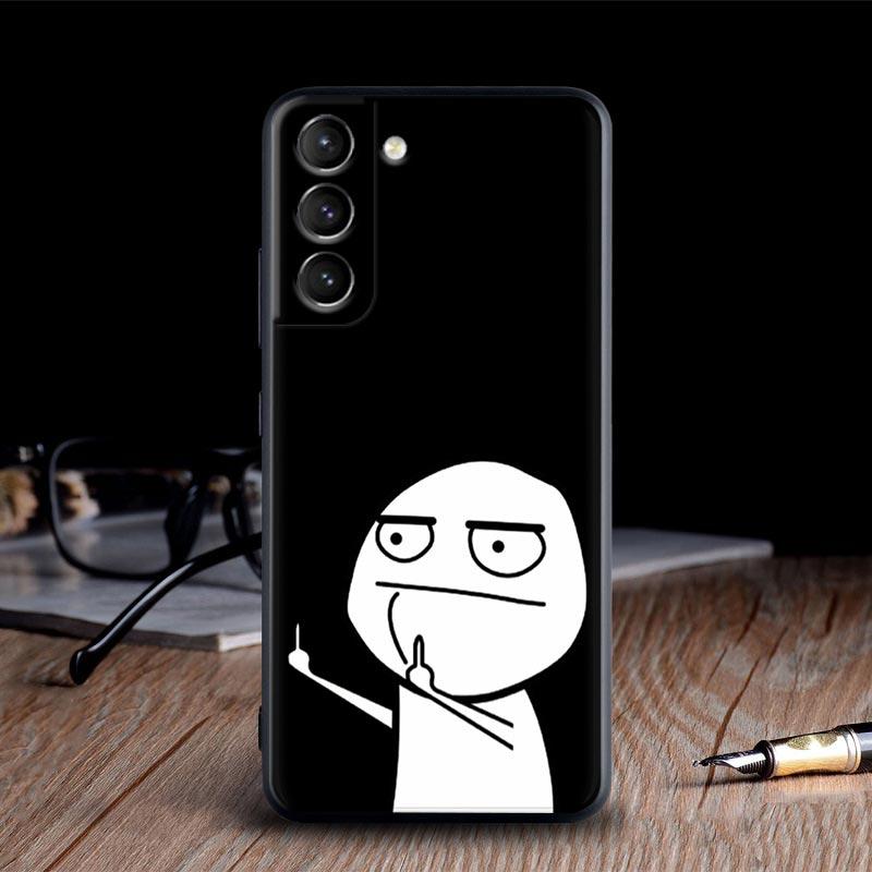 Funny Man Middle Finger Silicone Case For Samsung Galaxy S23 Ultra S24 5G S21 S20 FE Cover For Galaxy S22 S23 S24 S10 Plus Cases